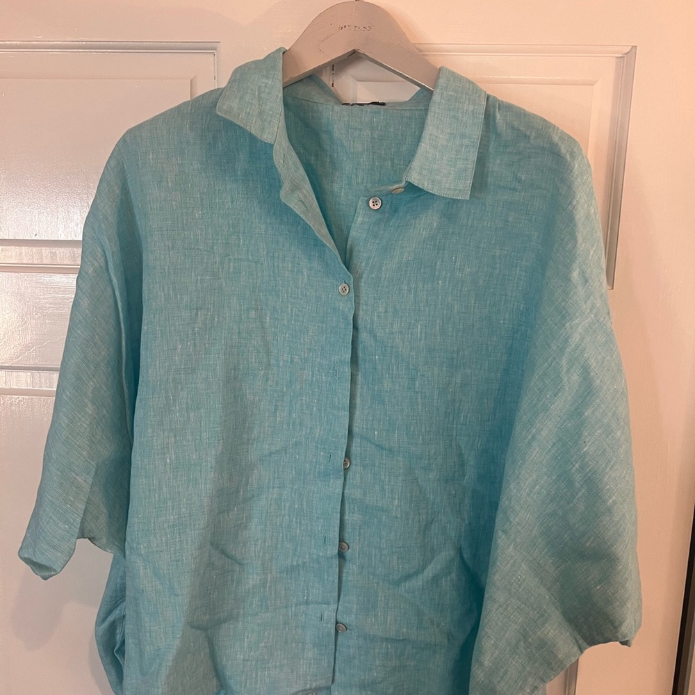 Vivid 100% linen top